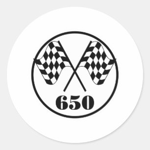 650 Zielflaggen Runder Aufkleber