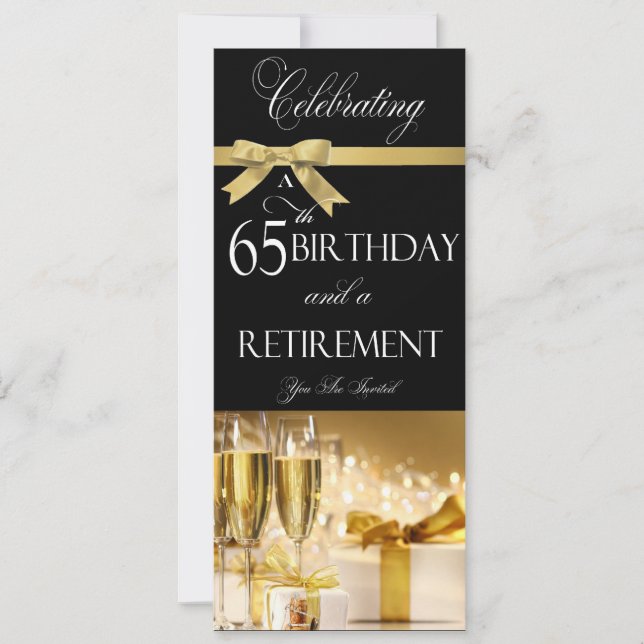 65 Anniversaire Invitation conjointe à la retraite (Devant)