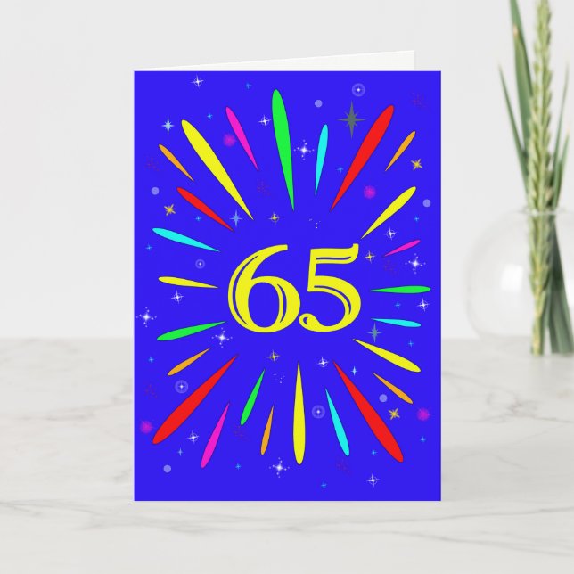 65. Birthday Explosion Card Karte (Vorderseite)