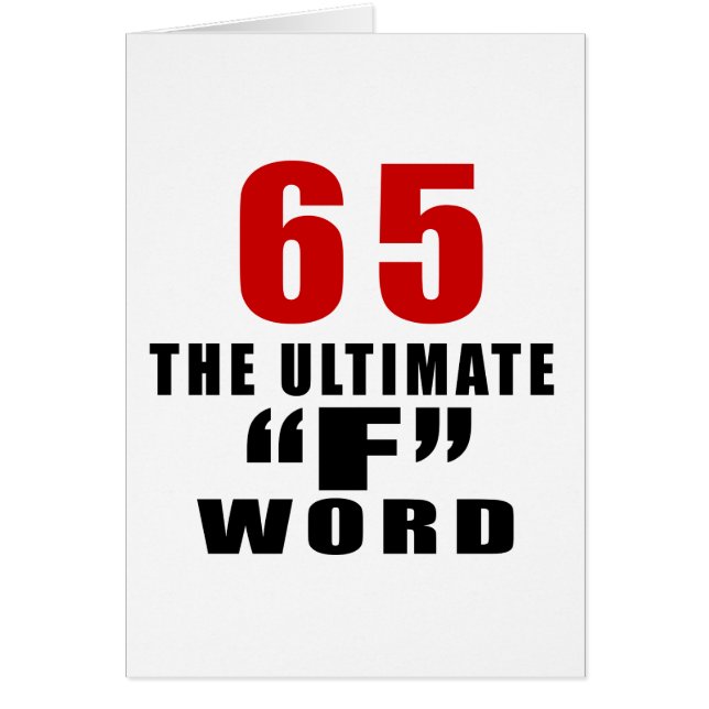 65 DAS ENTSCHEIDENDE "F-" WORT (Vorne)