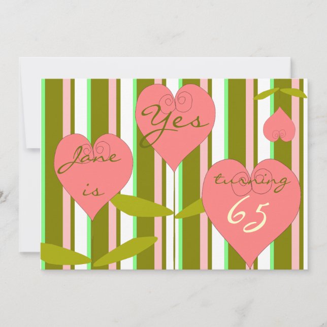 65. Einladung Geburtstag des Spaßes (Vorderseite)