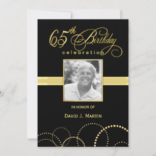 65. Einladungen zum Geburtstag - Foto fakultativ