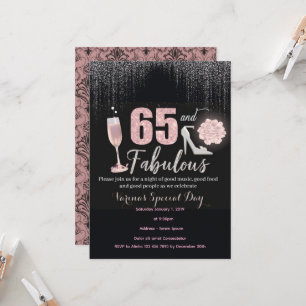 65 et fabuleuse invitation d'anniversaire pour les