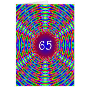 65. Geburtstag Abstrakte Trippy-Wirbel