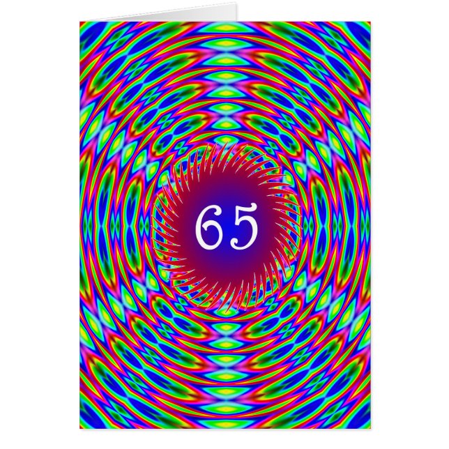65. Geburtstag Abstrakte Trippy-Wirbel (Vorne)