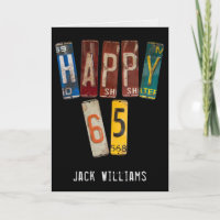 65. Geburtstag alter Teller von Autos