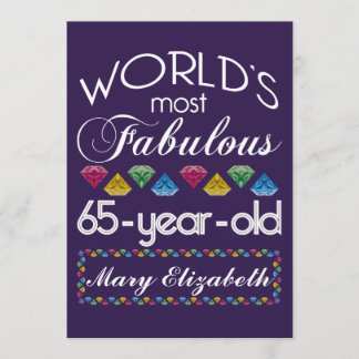 65. Geburtstag die meisten fabelhaften bunten Einladung
