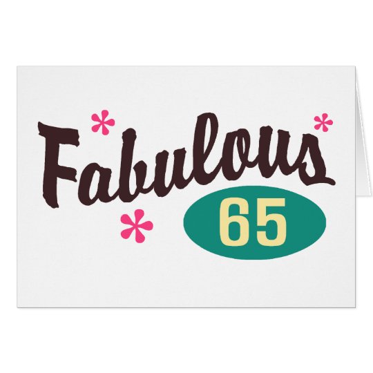 65. Geburtstag Karte