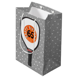 65. Geburtstag Pickleball auf Paddle Mittlere Geschenktüte