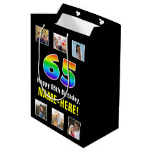 65. Geburtstag: Regenbogen "65", benutzerdefiniert