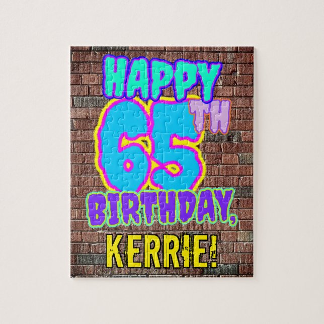 65. Geburtstag ~ Spaß, Urban Graffiti Inspiriert L (Vertikal)