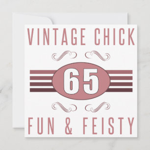 65. Geburtstag Vintage Chick Karte