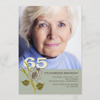 65. Geburtstags-Foto-Einladung Einladung