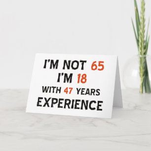 65. Geburtstagsdesigns Karte