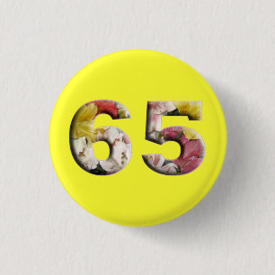 65. Geburtstagsfeier 65 Jahre Meilenstein-Button Button