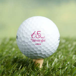 65. Geburtstagsgeschenk für Co-Worker - rosa Skrip Golfball