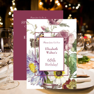 65. Geburtstagsparty Einladung