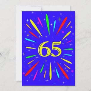 65. Geburtstagsparty Einladung Explosion