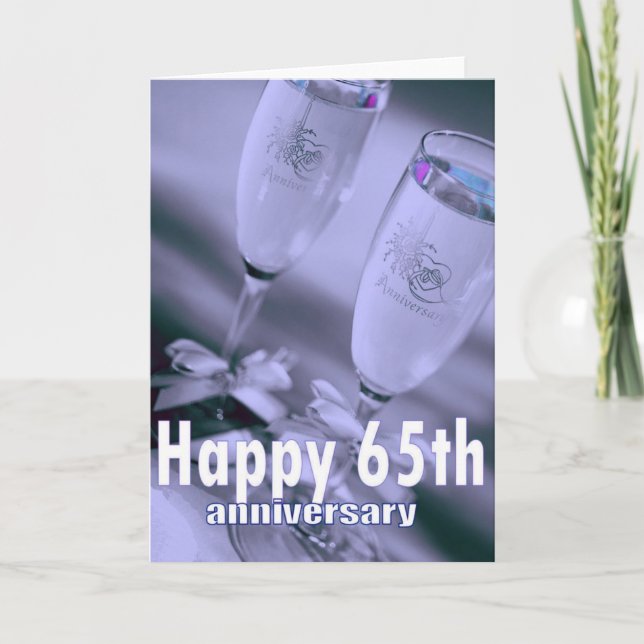 65. Hochzeitstag Champagnerfeier Karte (Vorderseite)