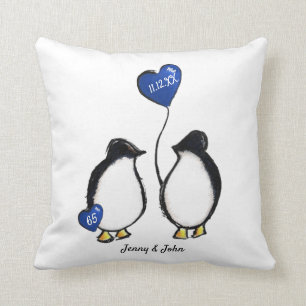 65. Hochzeitstag Pinguin-Geschenk Kissen