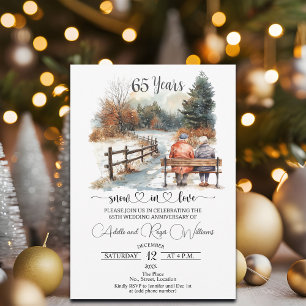 65. Hochzeitstag Winterlandschaft Romantik Einladung