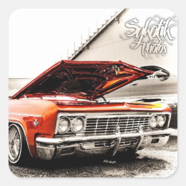 65 Impala Quadratischer Aufkleber (Vorderseite)