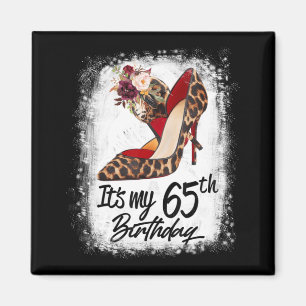 65 Jahre alt High Heels Leopard ist mein 65. Gebur Magnet
