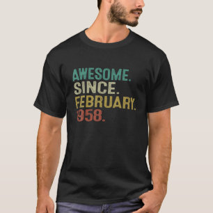 65 Jahre alt Phantastisch seit Februar 1958 65. Ge T-Shirt