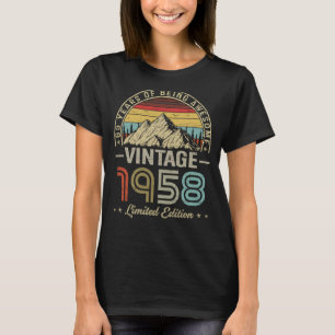 65 Jahre alt Vintag 1958 65. Geburtstag T-Shirt