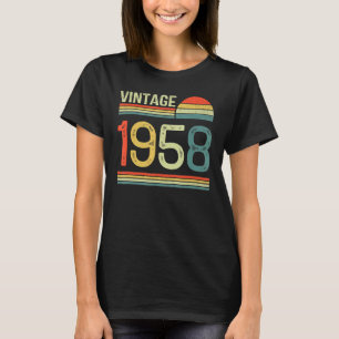 65 Jahre alt Vintag 1958 Gebilde 1958 65. Geburtst T-Shirt