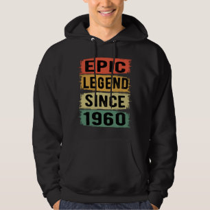 65 Jahre alter Tag 1960 Epische Legende 65. Geburt Hoodie