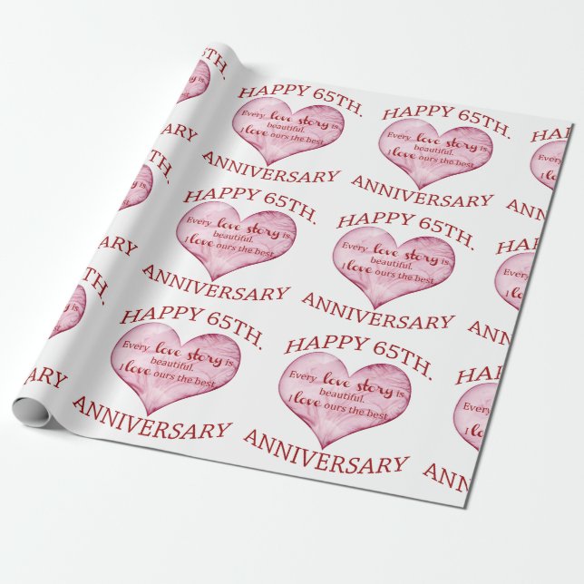 65. Jahrestag Geschenkpapier (Ungerollt)