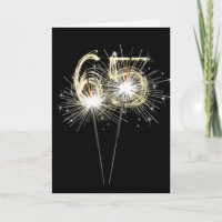 65. Jahrestag Sparklers auf schwarz