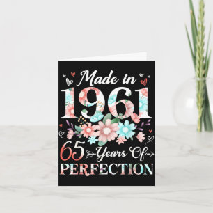 65-jährige hergestellt in 1961 floral 65. Geburtst Karte
