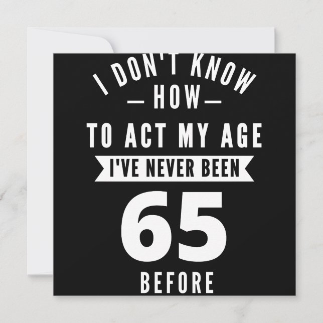 65 Year Old Gift | 65th Birthday Gift Ideas Save The Date (Vorderseite)