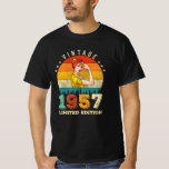 65 Year Old Women Bday 1957 Vintage 65th Birthday T-Shirt<br><div class="desc">Birthday Design For anyone who's horoscope say difficult & Stubborn But totally worth.Wear it with pride at work,  school gym perfect to pair with shorts,  leggings or jeans for a casual yet trendy Look</div>