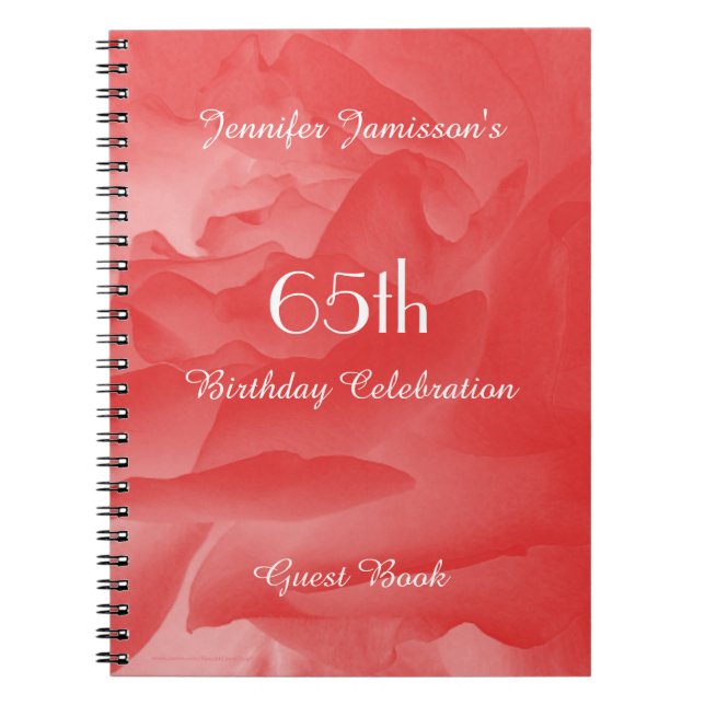 65e anniversaire de la fête Livre d'invité, Coral  (Devant)