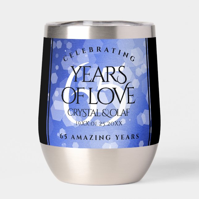 65e anniversaire de l'élégant Mariage Blue Sapphir (Arrière)