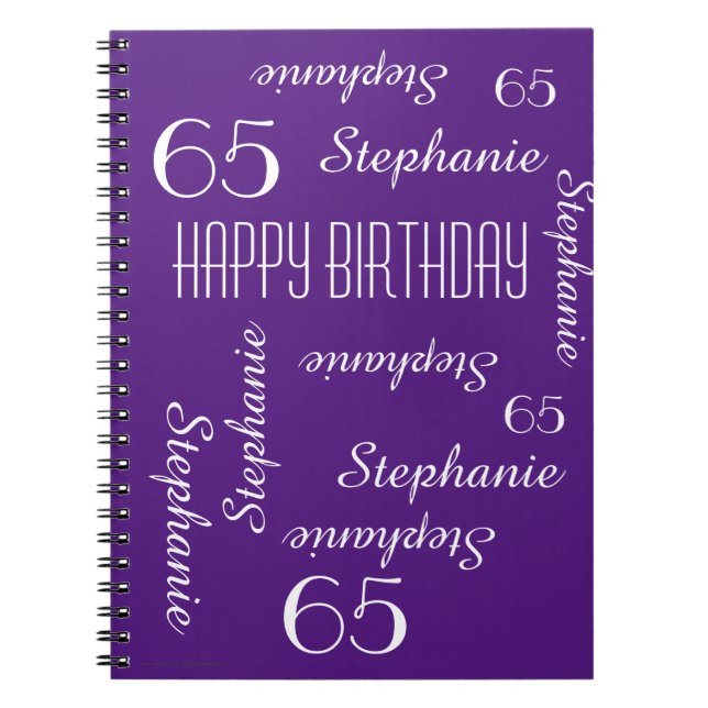 65e Anniversaire du livre d'invités de fête, noms  (Devant)