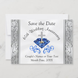 65e anniversaire du Mariage Enregistrer les cartes