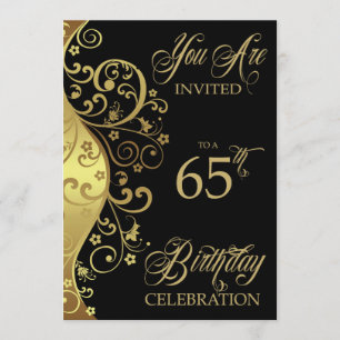 65e anniversaire Invitation personnalisée