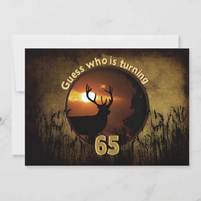 65E ANNIVERSAIRE INVITATION - POUR CHASSEURS (Devant)