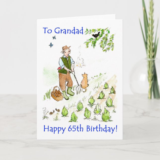 65e carte d'anniversaire pour un grand-père (Devant)