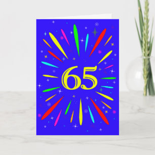 65e carte d'explosion d'anniversaire