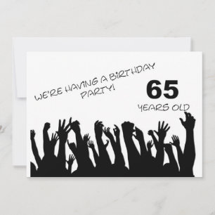 65e invitation de fête avec foule