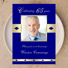65e Photo Anniversaire de fête Invitation Marine 6