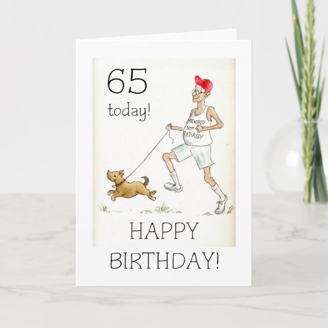 65th Birthday Card for a Retired Man Karte (Vorderseite)