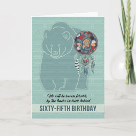 65th Birthday Native American Bear Karte