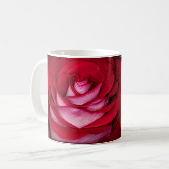 6621-Rot, Weiß und Rosa Kaffeetasse (Vorderseite Links)