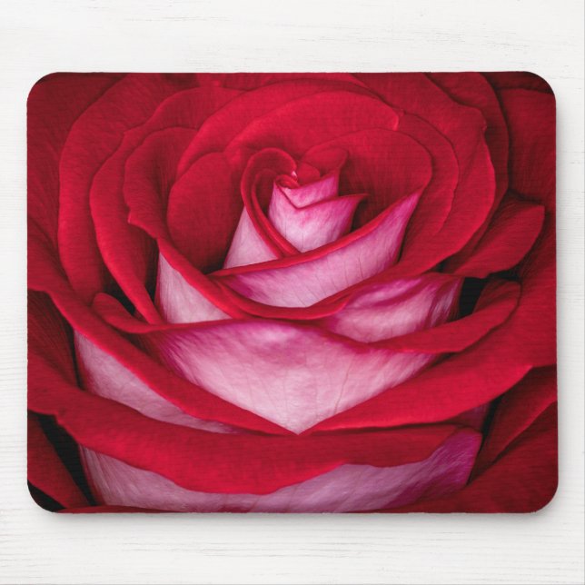 6621-Rot, Weiß und Rosa Mousepad (Vorne)